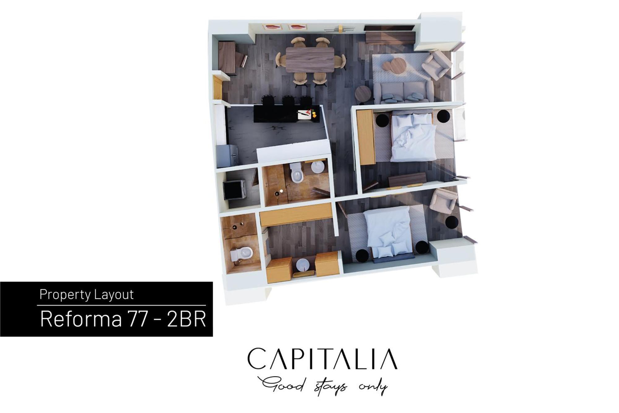 Capitalia - Apartments - Reforma Centro Kota Meksiko Ruang foto